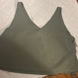 Vuori Sage Green V-Neck Bra
